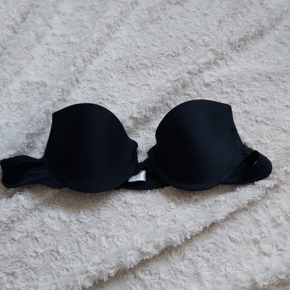 Mopas Strapless Padded Black Bra 32B Casual Neutral Everyday